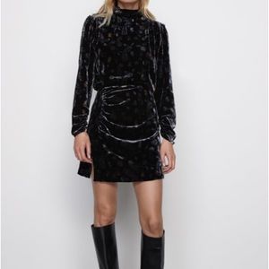 Zara velvet dress